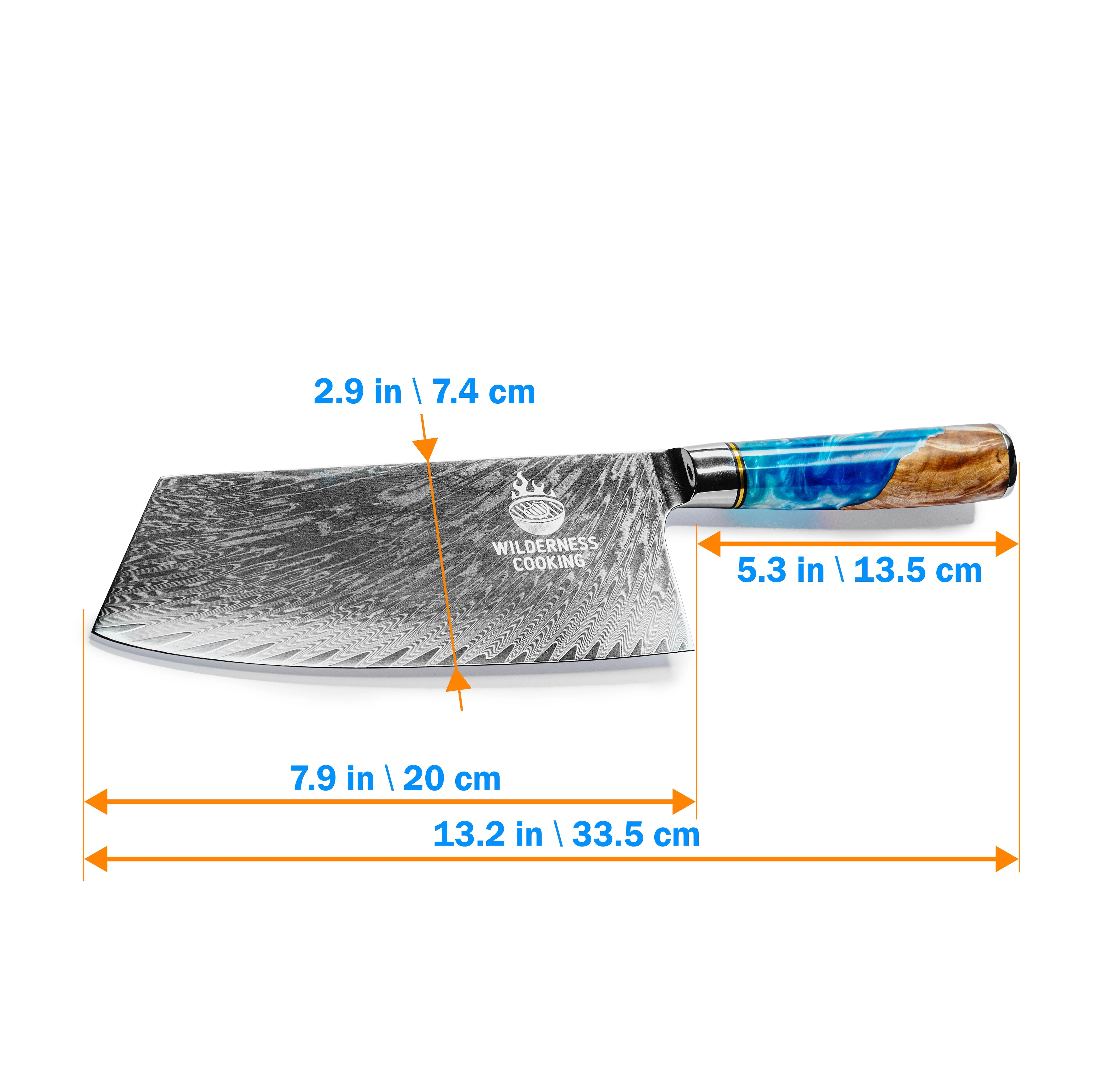 Premium Damascus Cleaver Knife in Gift Box EU - Image 8