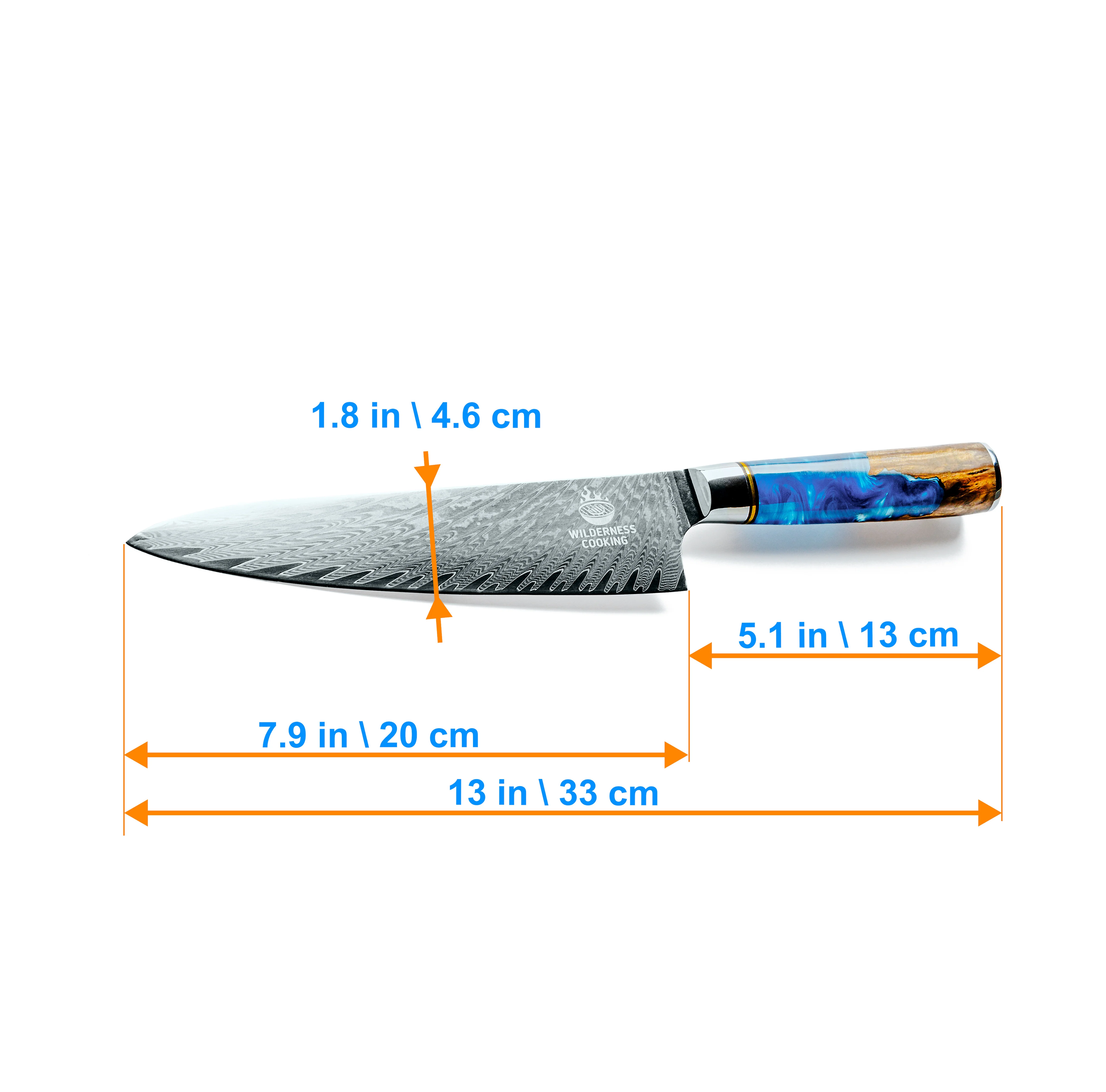 Premium Damascus Chef knife in Gift Box - Image 9