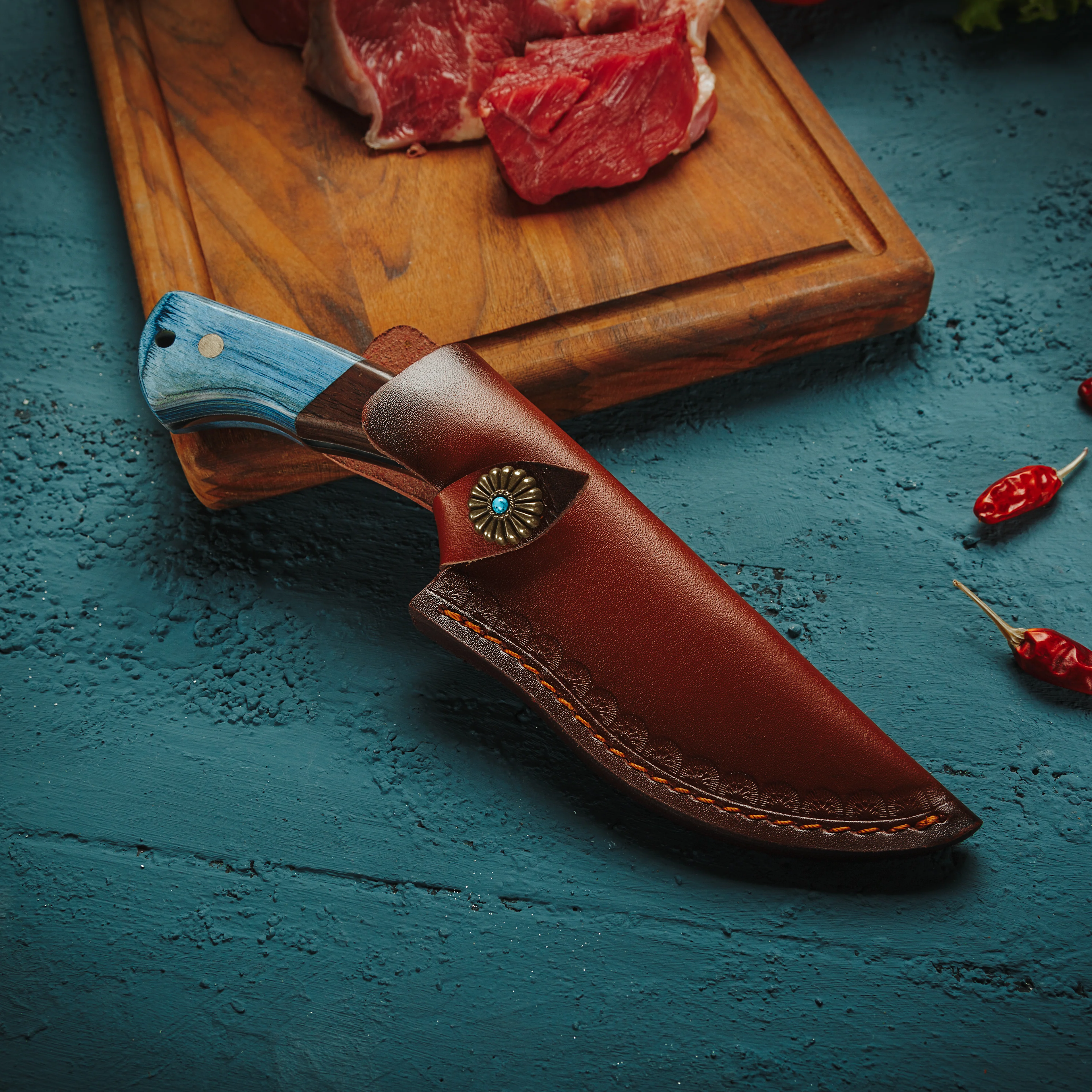 Damascus Pocket Knife - Image 5