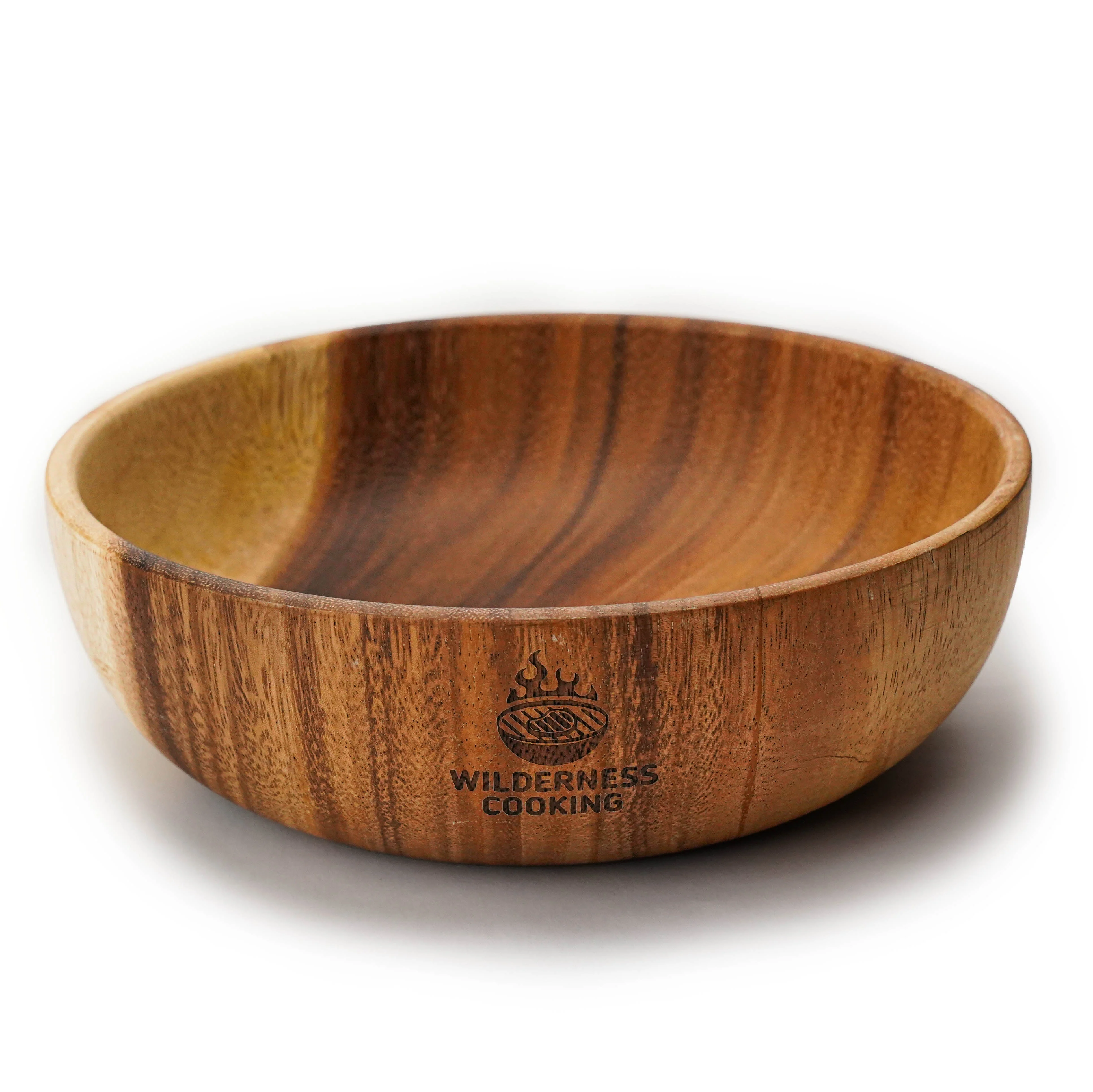 Damascus Pocket Knife + Medium Acacia Wood Bowl - Image 4