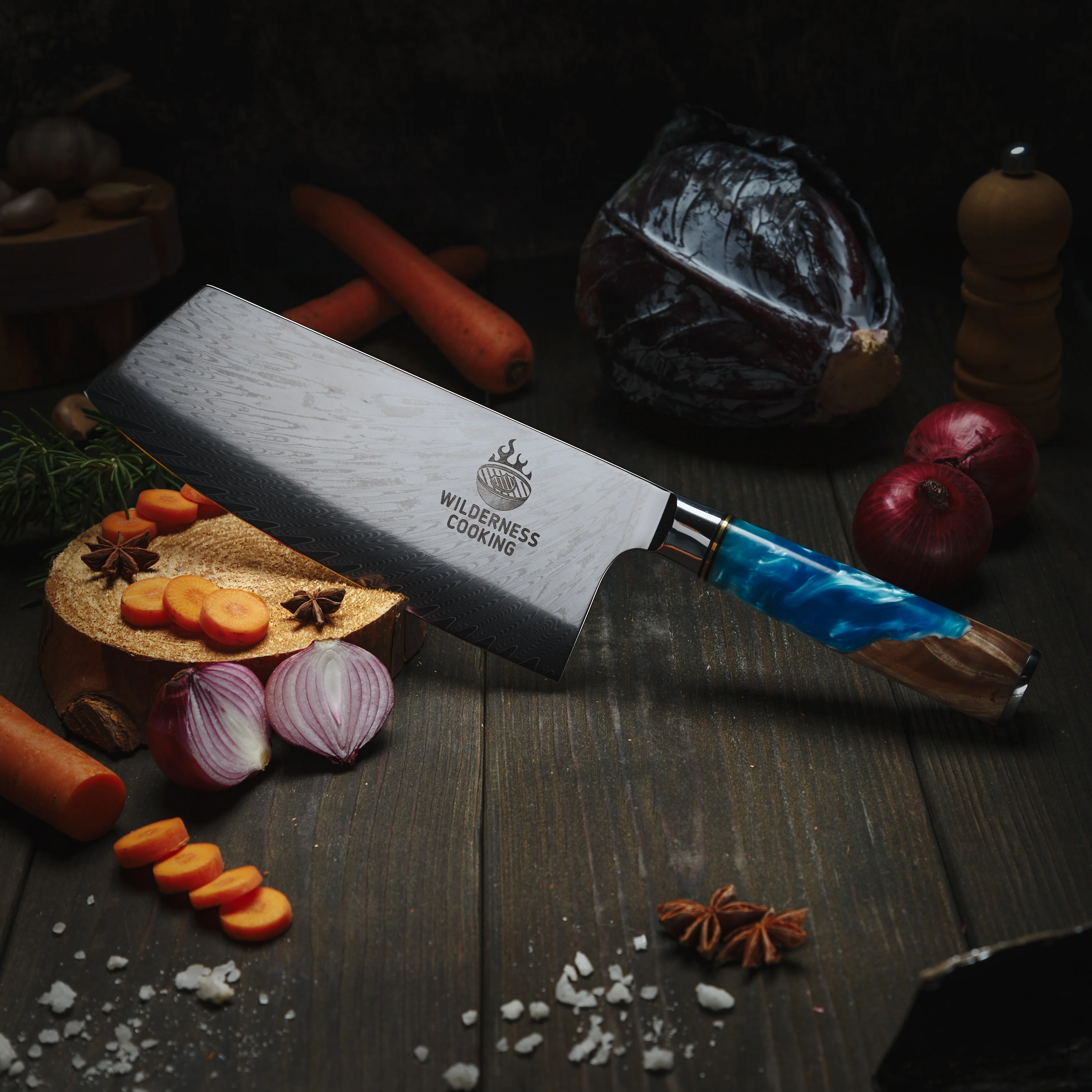Premium Damascus Cleaver Knife - Image 6