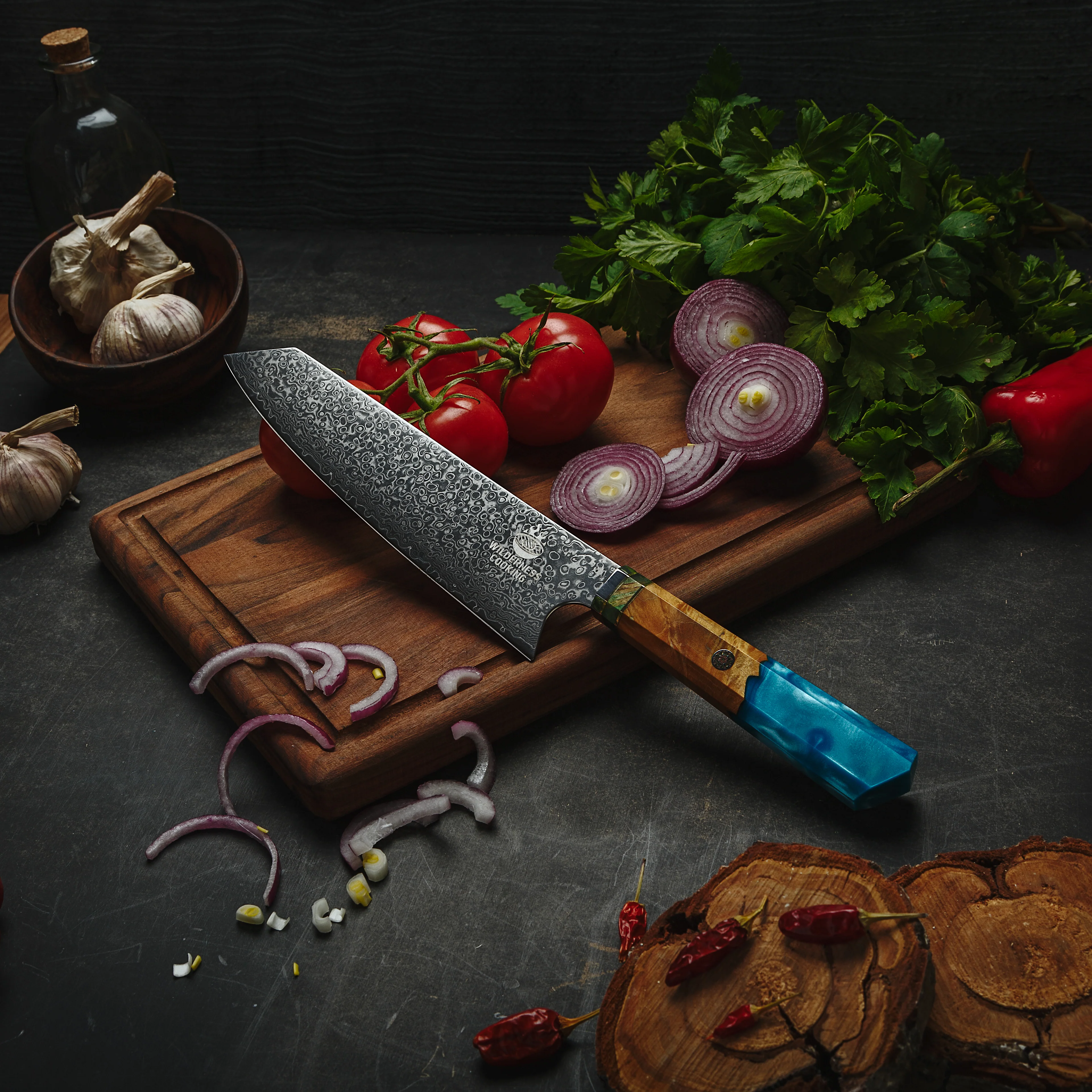Premium Damascus Kiritsuke Head Chef Knife - Image 5