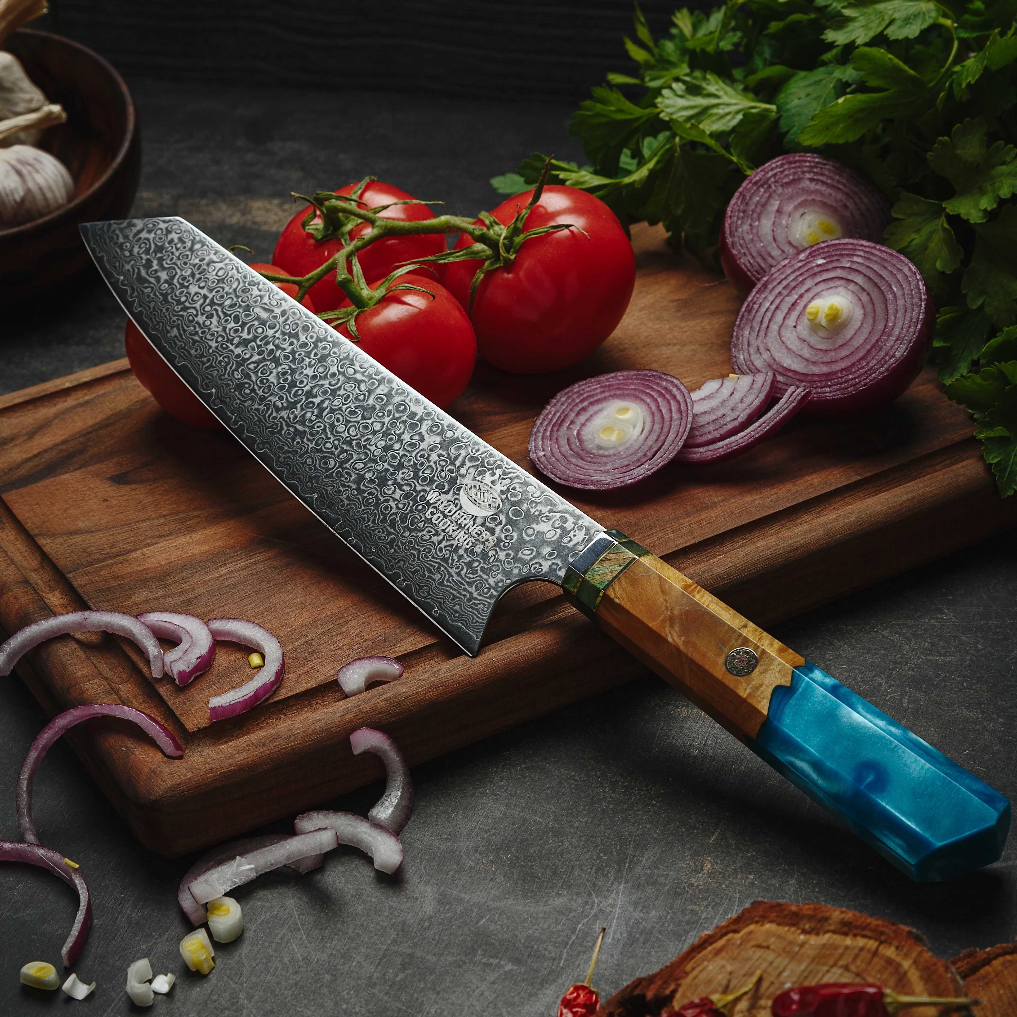 Premium Damascus Kiritsuke Head Chef Knife - Image 7