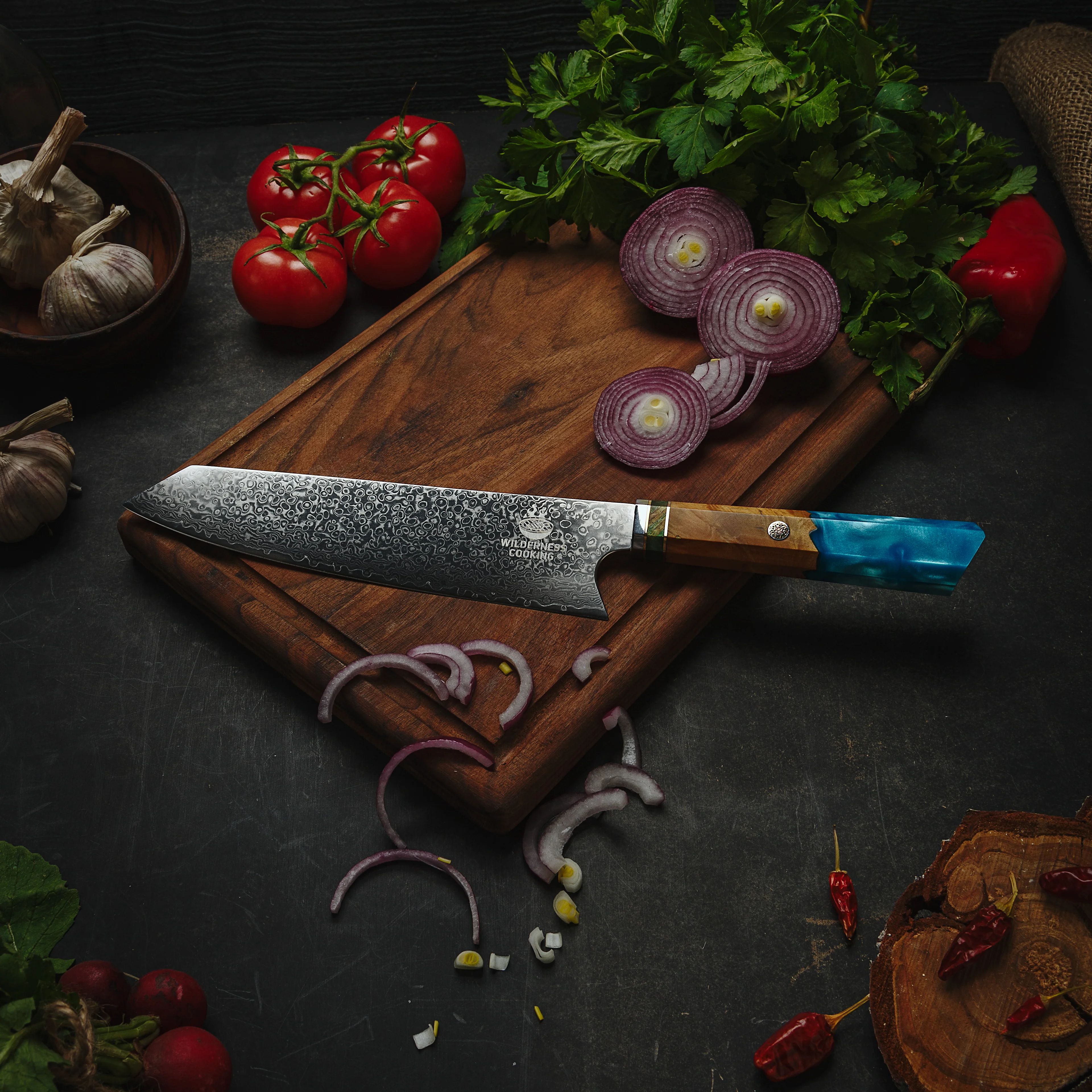 Premium Damascus Kiritsuke Head Chef Knife - Image 9