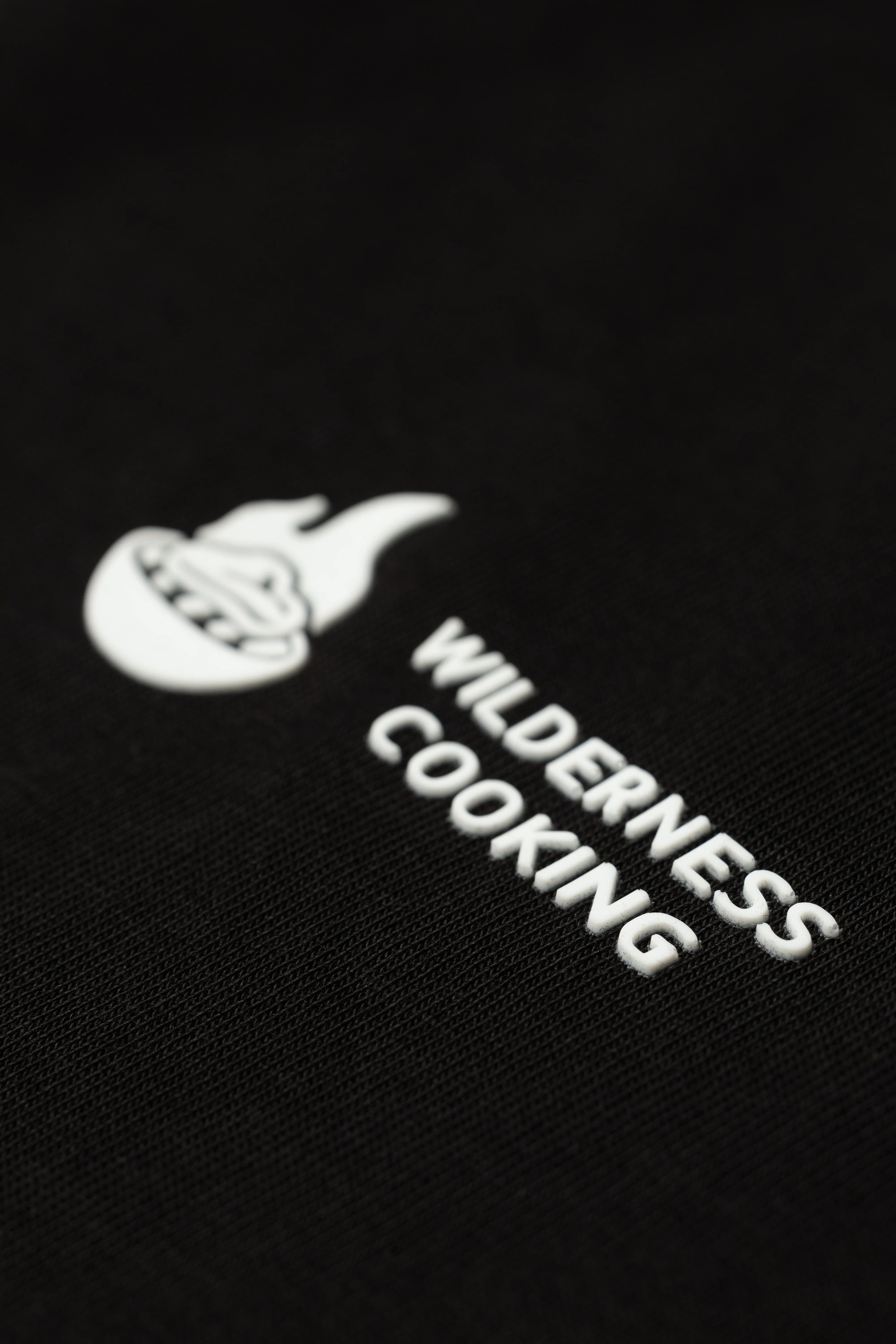 Monochrome Wilderness Cooking Logo Black T-Shirt - Image 4