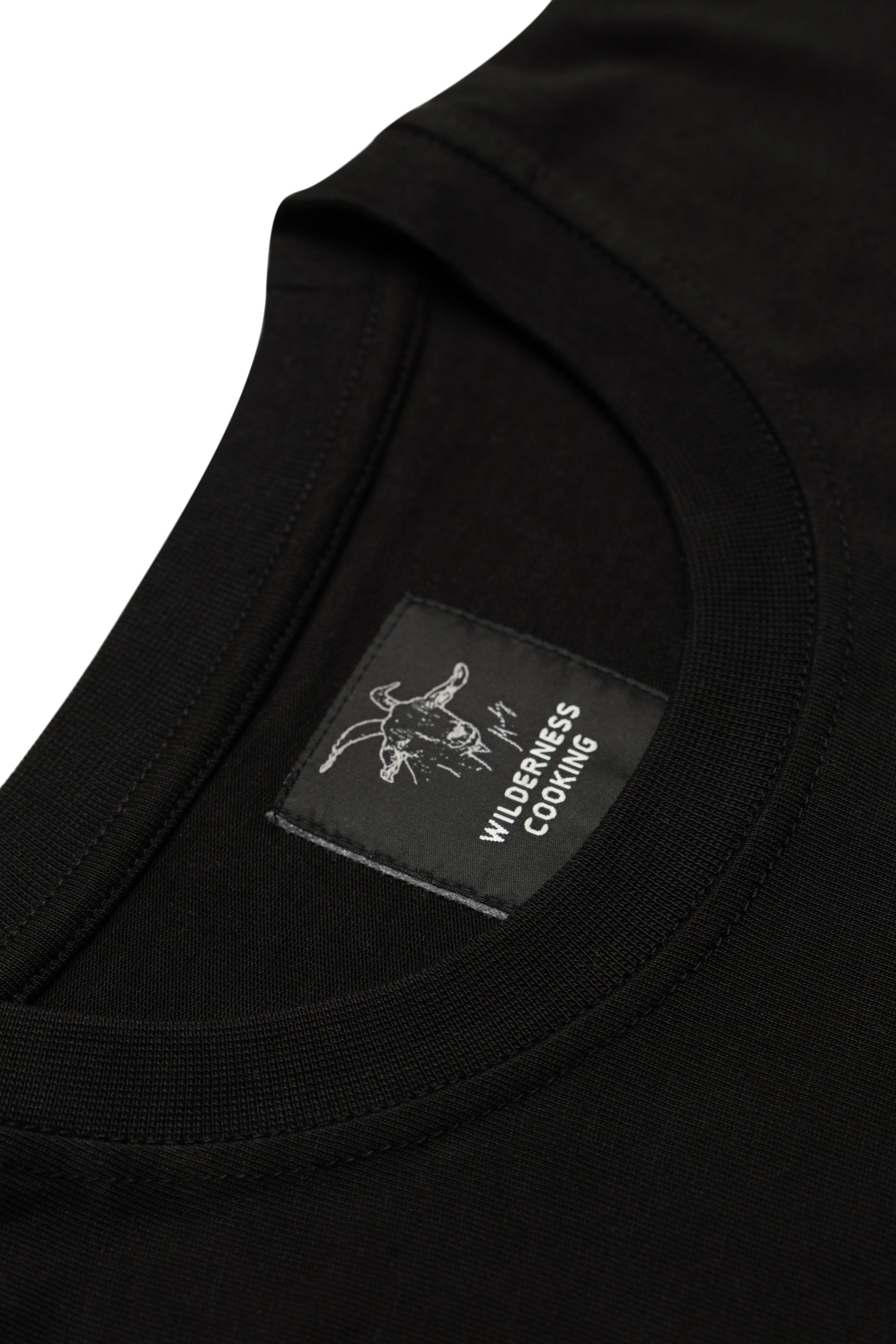 Monochrome Wilderness Cooking Logo Black T-Shirt - Image 6