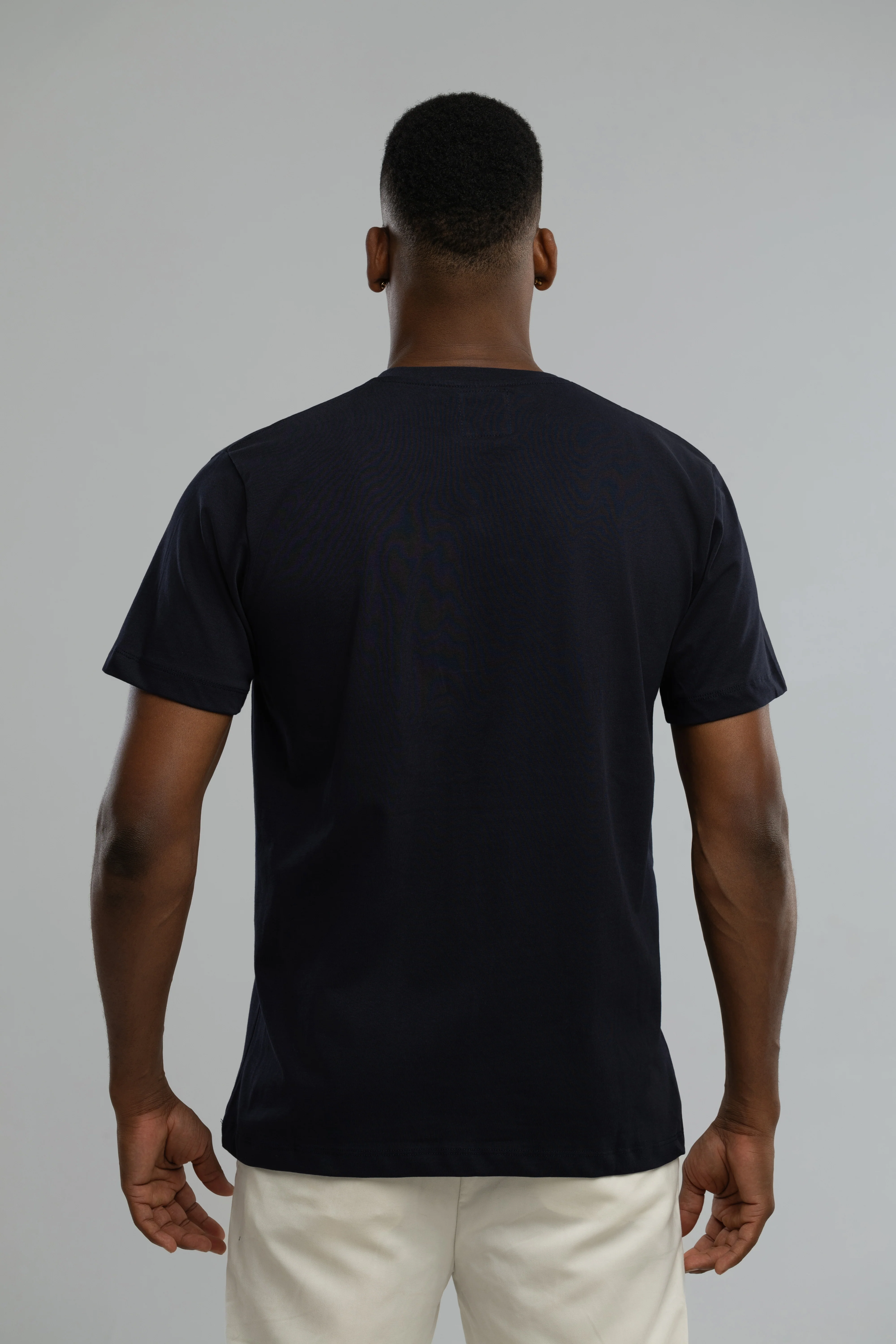 Patch Duo-Colors Logo Wilderness Cooking Navy Blue T-Shirt - Image 3