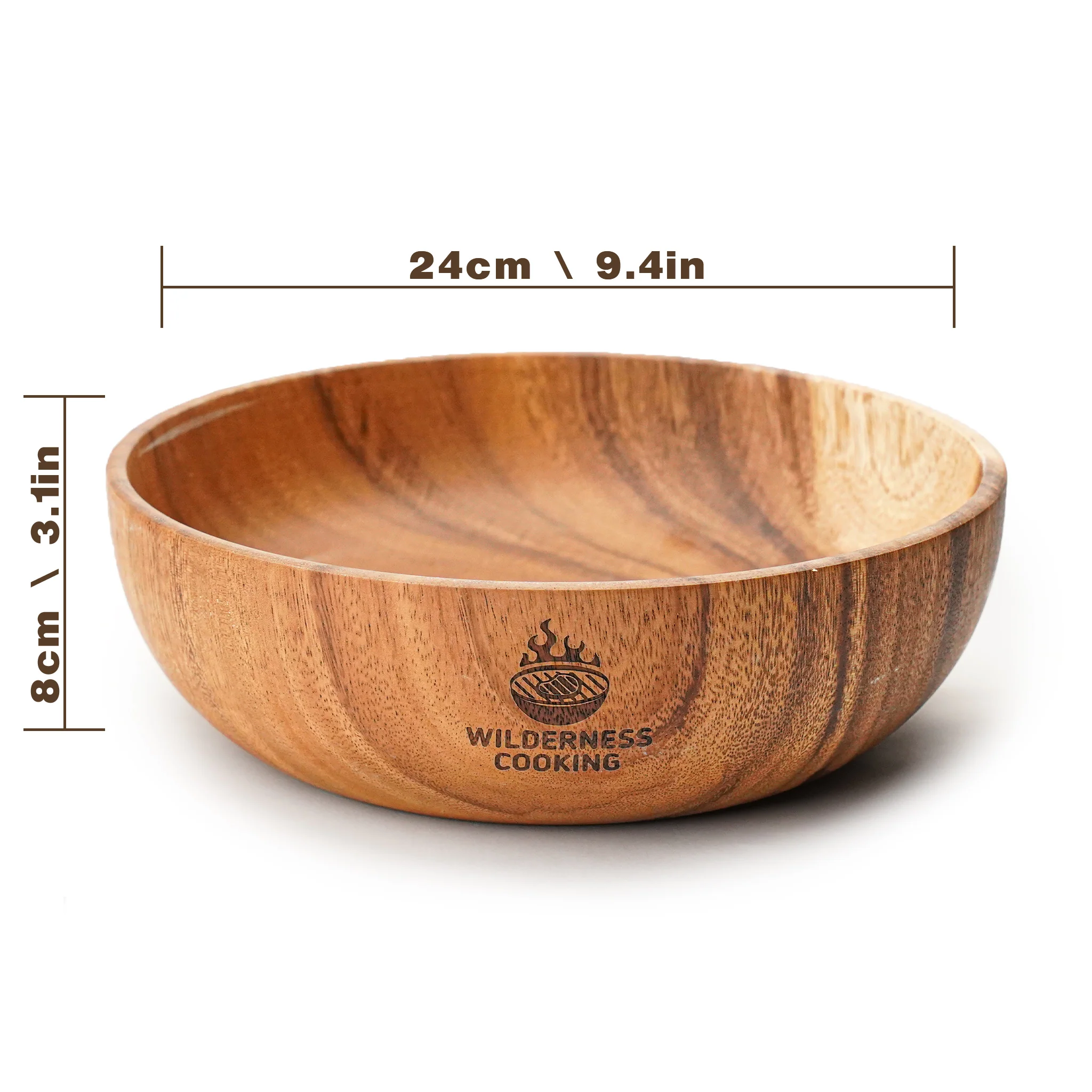 Large Acacia Wood Bowl - Image 3