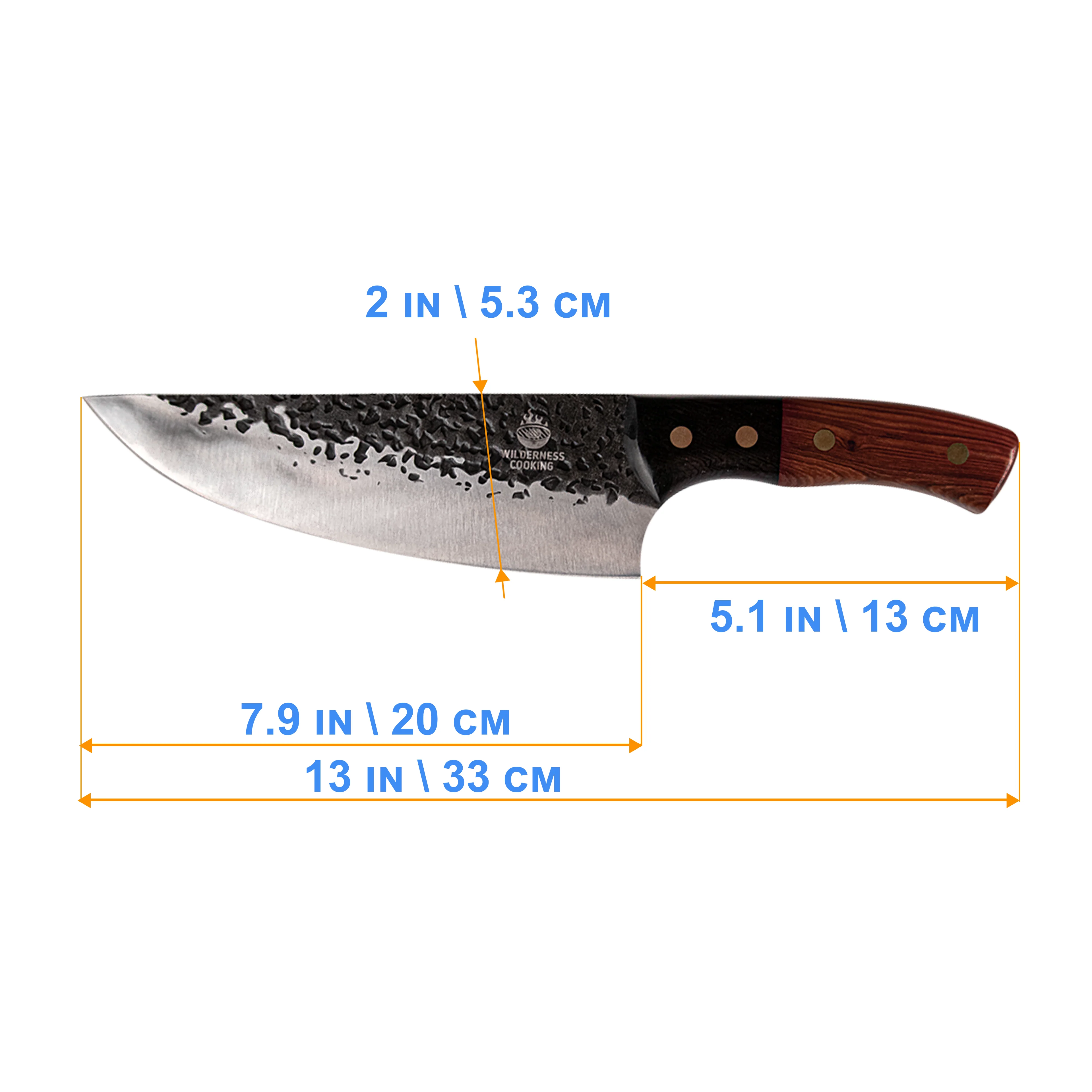 Old style Chef Knife + X-Small Acacia Wood Bowl - Image 4