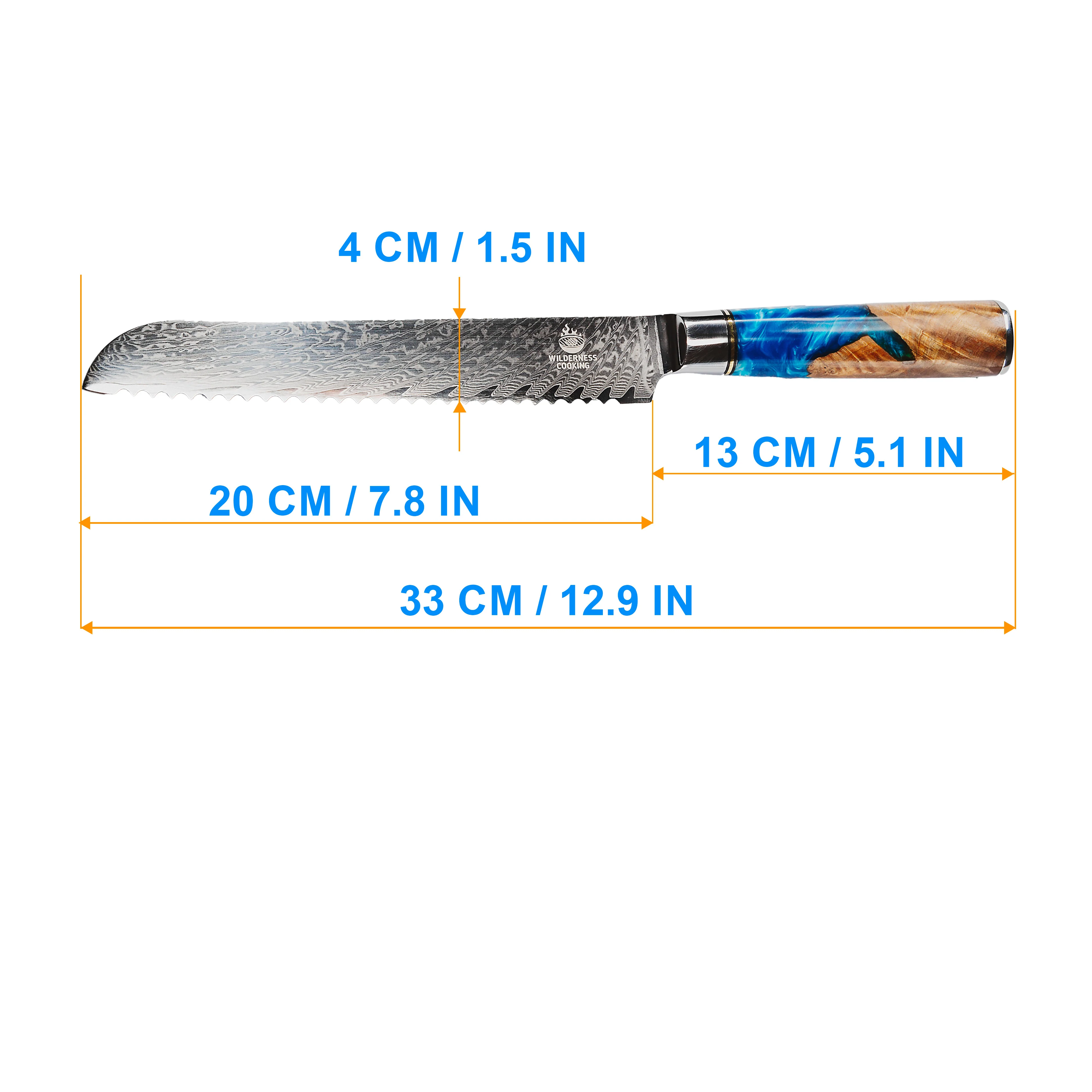 Premium Damaskus Serrated Knife - Image 10