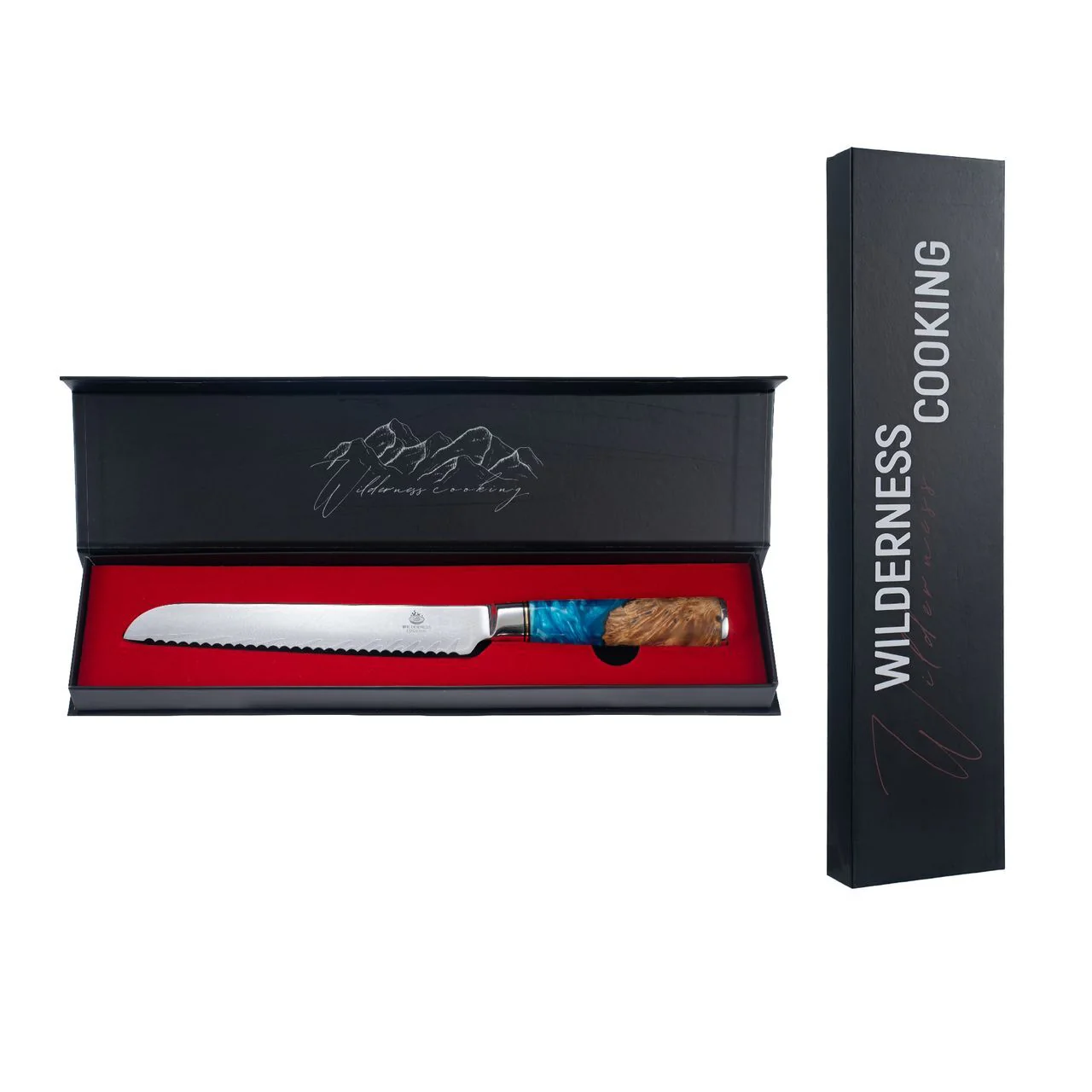 Premium Damaskus Serrated Knife - Image 4