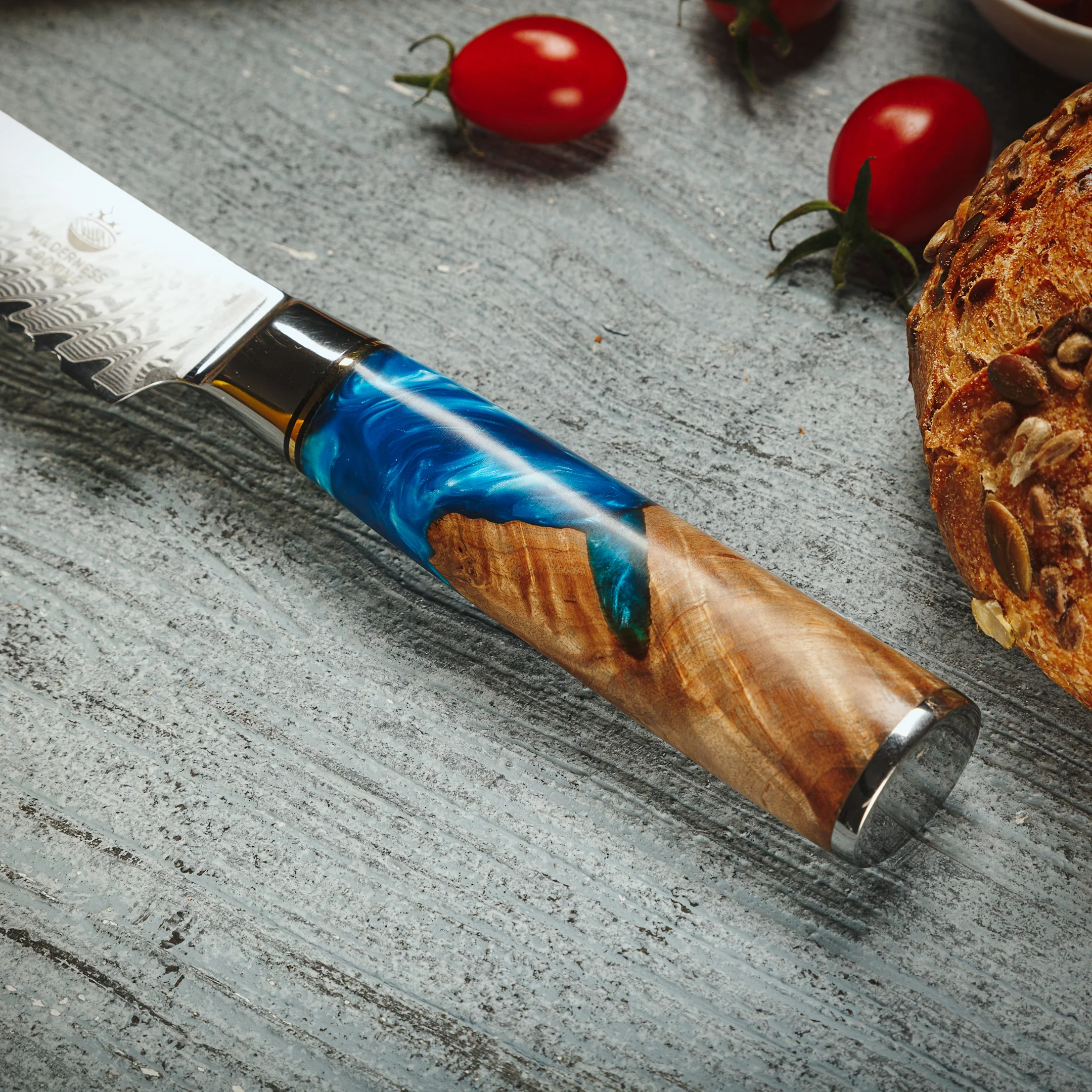 Premium Damaskus Serrated Knife - Image 8